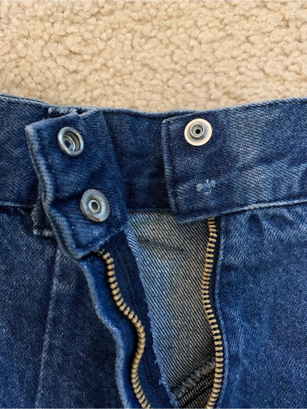 VTG Blue Denim Yoke Midi Skirt - Made in USA - Small - Picture 12 of 12